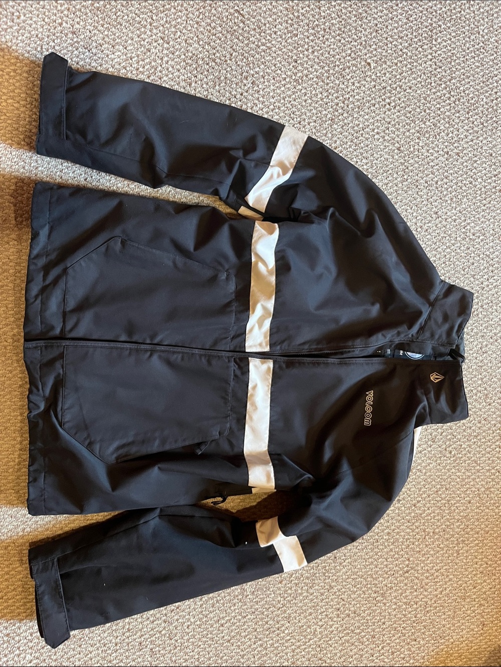 Volcom Black Jacket with White Logo